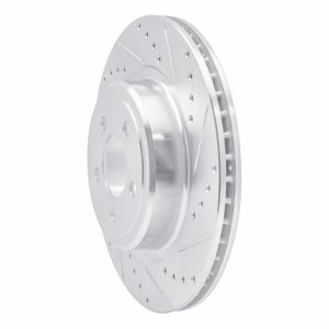 Dodge Magnum Brake Rotor (1) - Rear Right - R1 Concepts - Drilled & Slotted - Silver - `06-`23